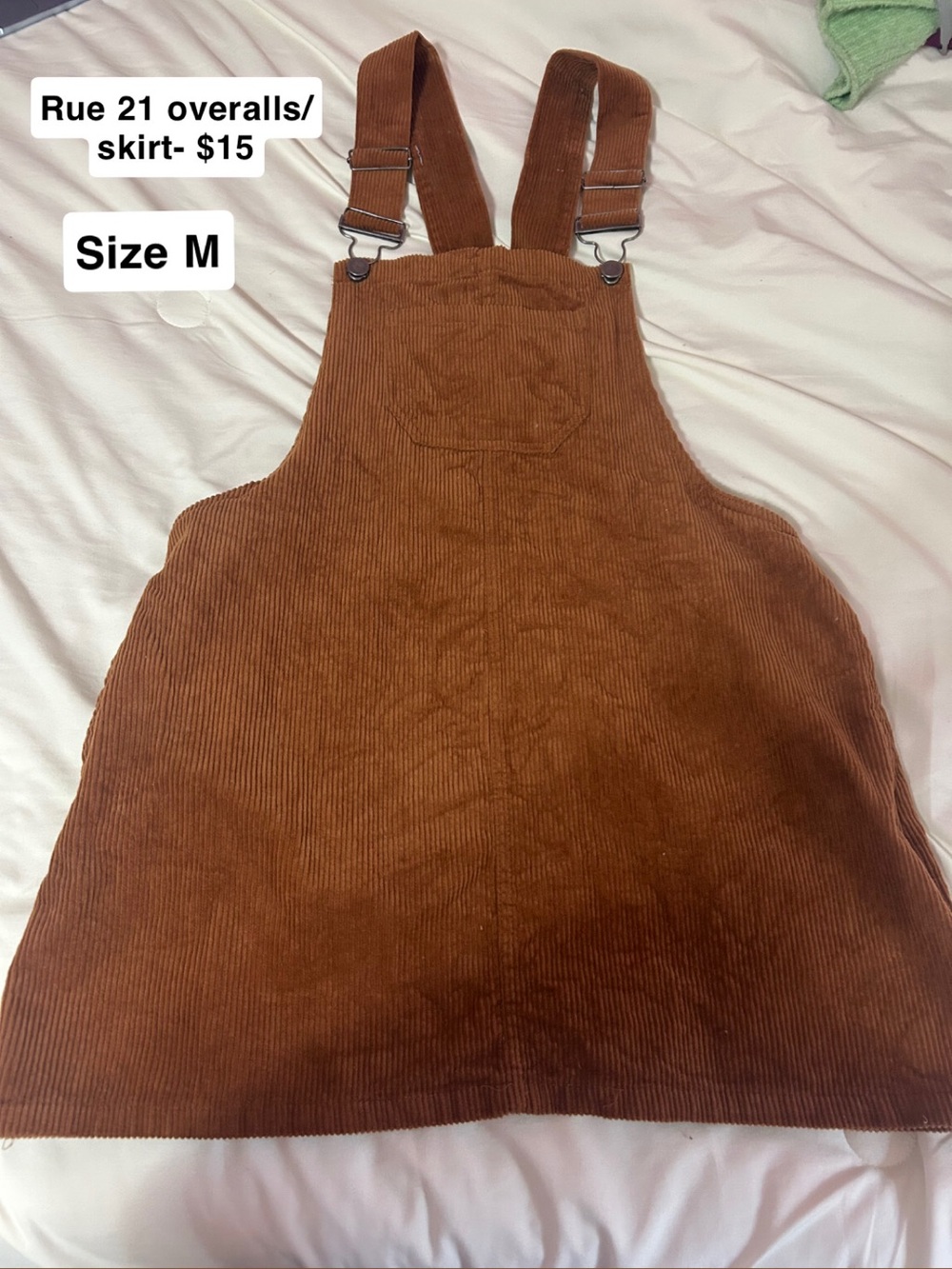 Rue21 Rust Brown Corduroy Pinafore Skirt